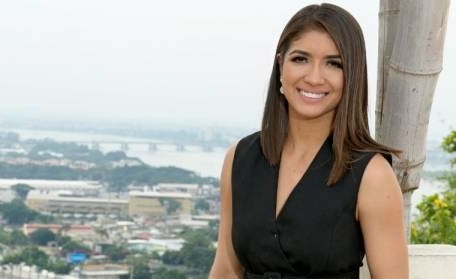 Dayanna Monroy overlooking the city