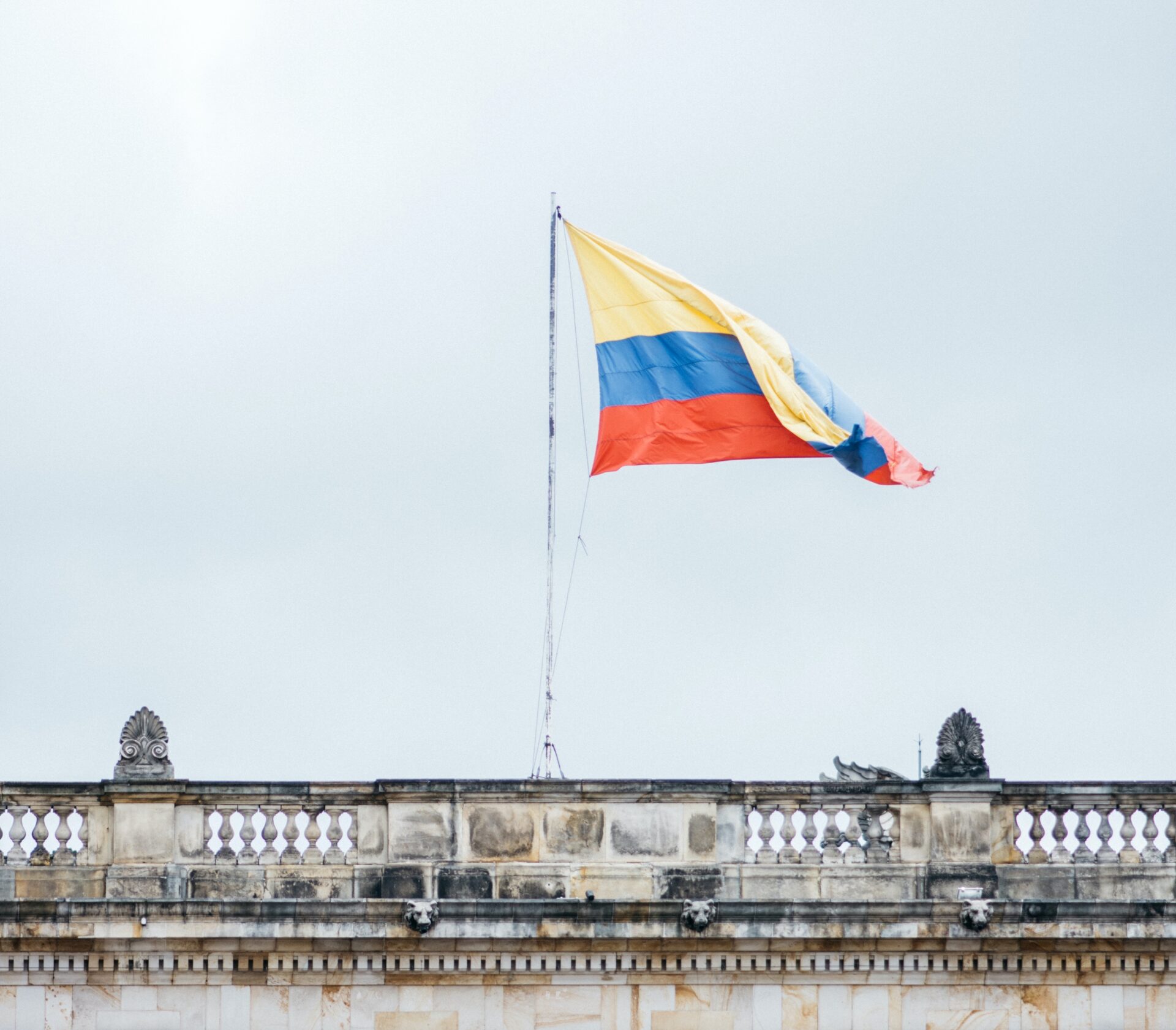 Colombia Flag on building