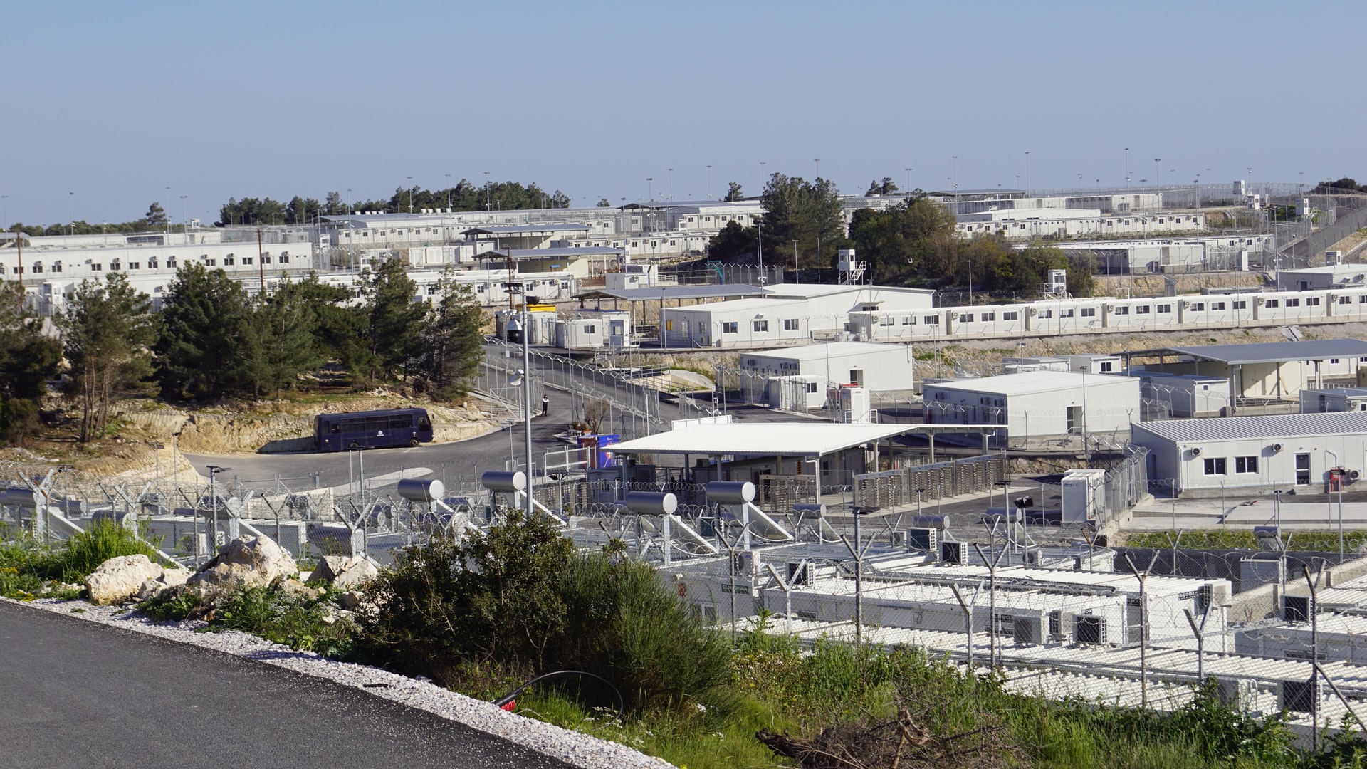 Refugee camp on island of Samos