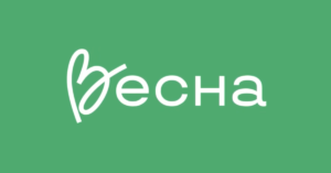The Russian language logo of human rights organisation Vesna, written in white letters on a light green background.