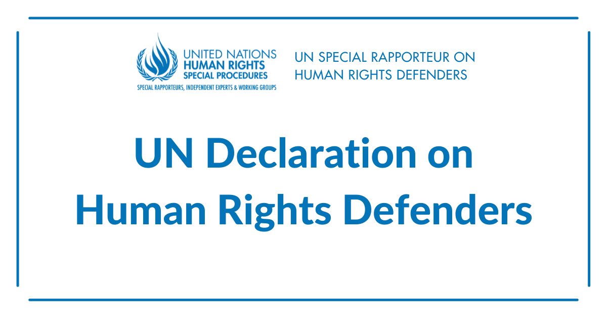 Who Human Rights Declaration on Human Rights Defenders ¦ Who defends human rights?