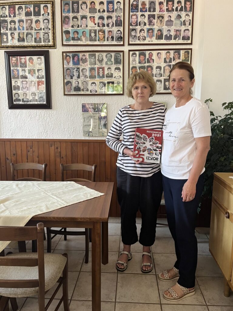 Mary Lawlor with a member of the Izvor Foundation