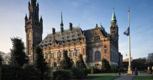 The Peace Palace, seat of the International Court of Justice, the Hague, Netherlands.